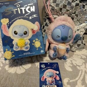 MILK TEA -Stiitch-Eat Something Before You Sleep Plush.New.Box opened to verify.